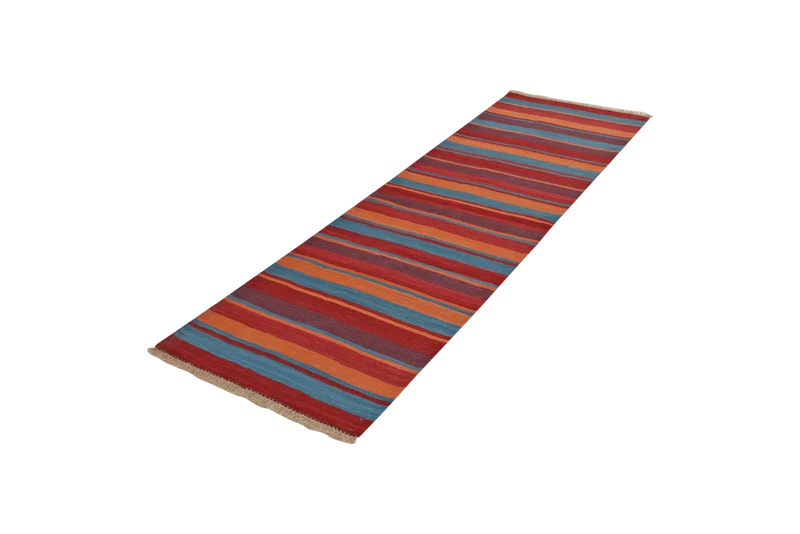 Kelim Gashgai · Handgewebt – Bunt, 206x65 cm