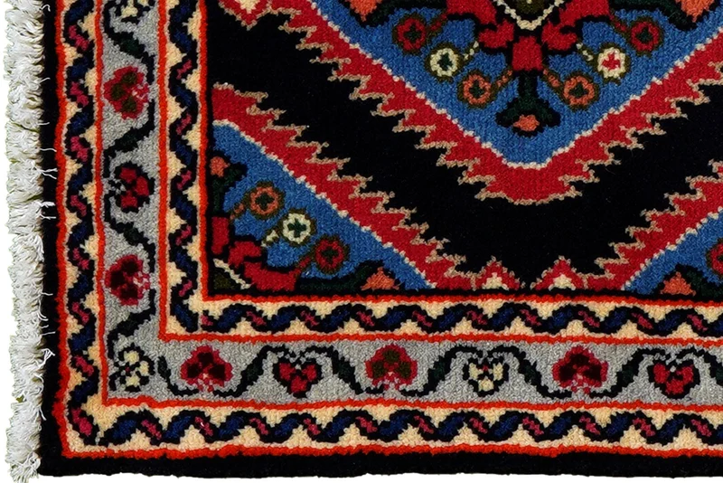 Hamadan · Handgeknüpft – Blau, 99x60 cm