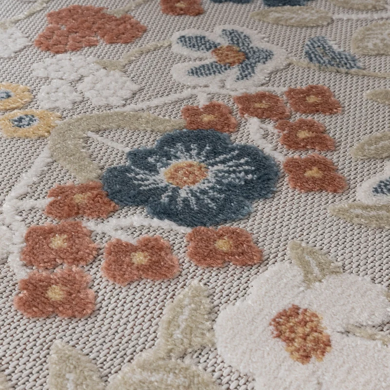 In - & Outdoorteppich - Bloom Oriental Bunt