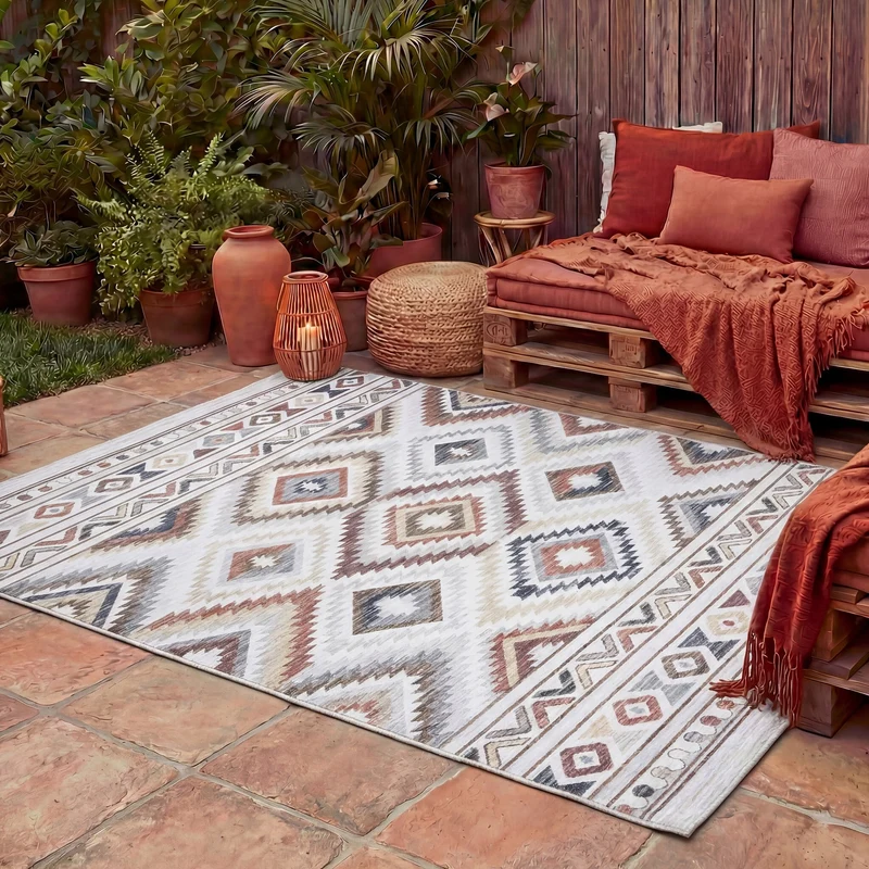 Kelim Outdoor Teppich - Lira Trellis