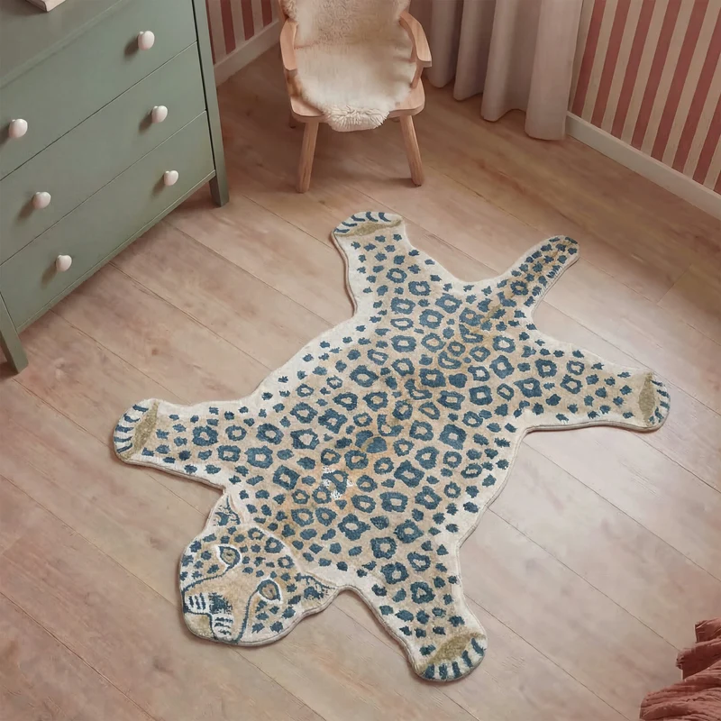 Waschbarer Kinderteppich - Wild Panther Natur