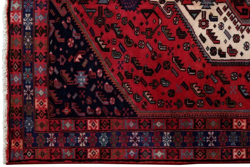 Khamseh · Handgeknüpft – Rot, 200x132 cm