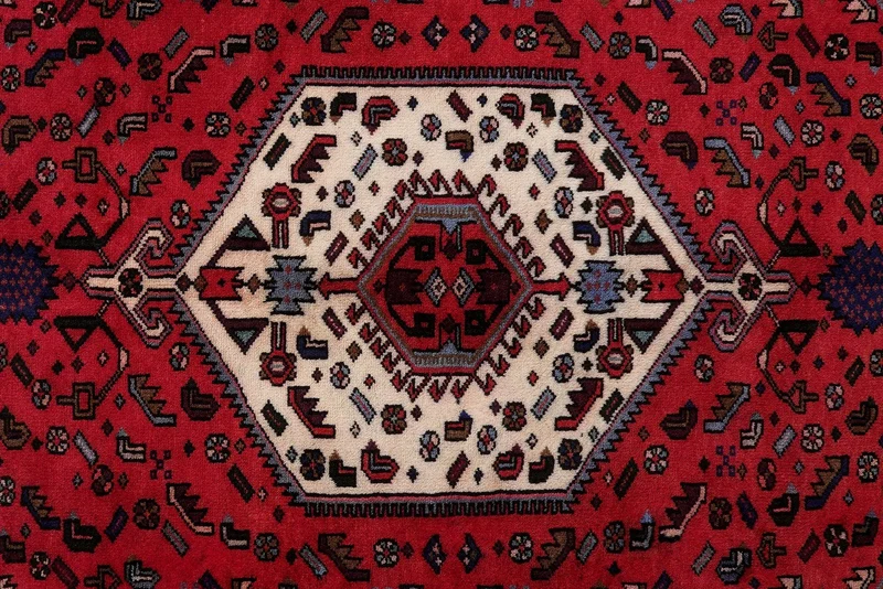 Khamseh · Handgeknüpft – Rot, 200x132 cm