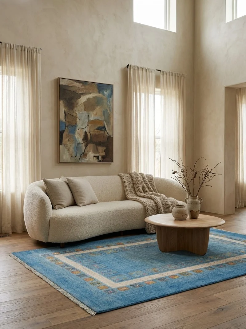 Rizbaf · Handgeknüpft – Blau, 247x169 cm
