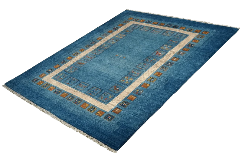 Rizbaf · Handgeknüpft – Blau, 247x169 cm