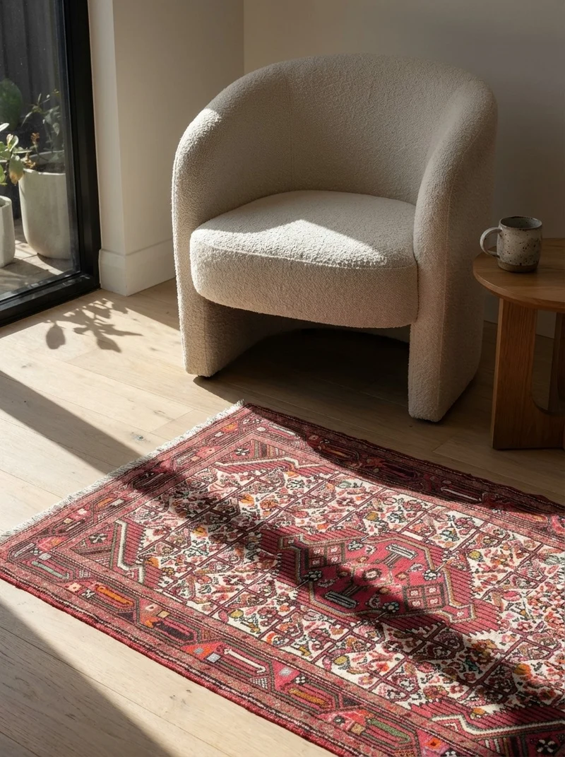 Assadabad · Handgeknüpft – Beige, 121x86 cm