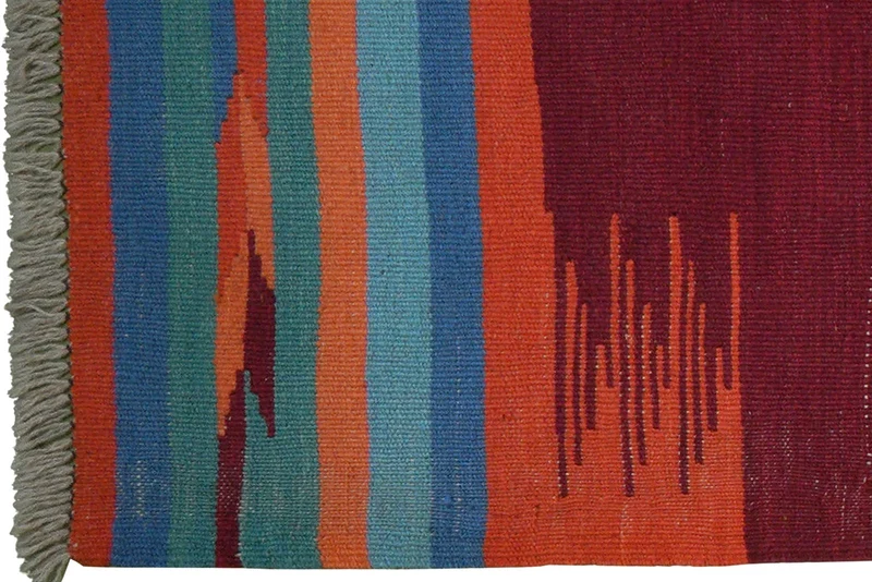 Kelim Gashgai · Handgewebt – Bunt, 201x61 cm
