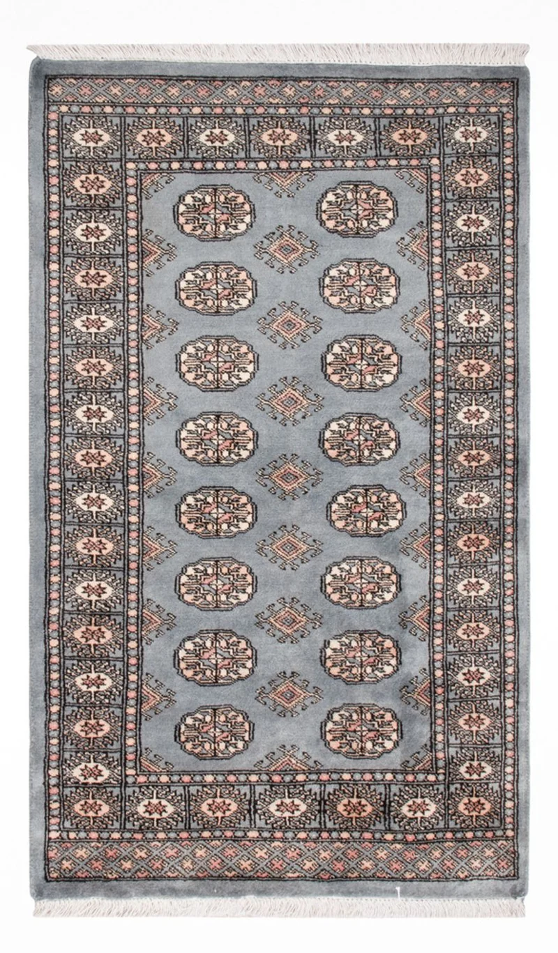 Pakistan Teppich 93x152cm - Orientteppich - hellblau