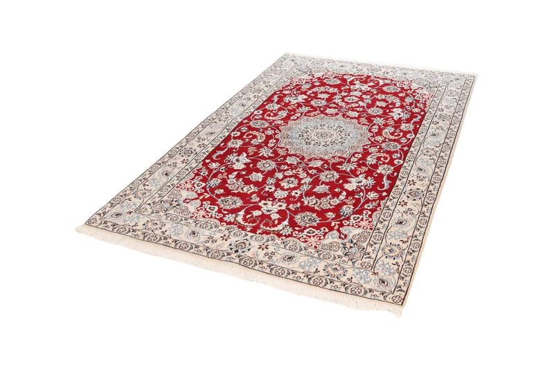Nain 9La · Handgeknüpft – Rot, 202x129 cm