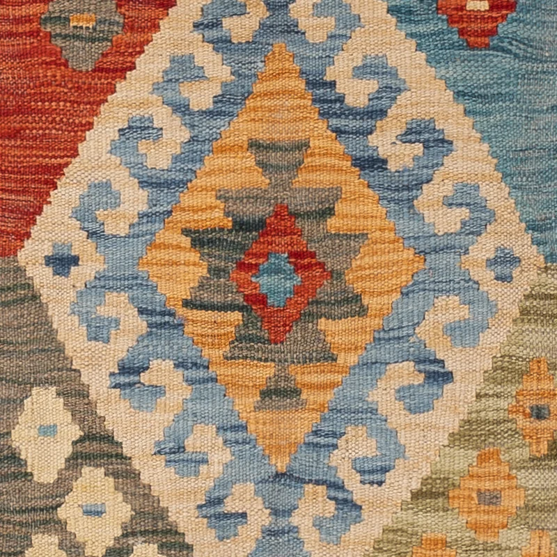 Kelim Teppich - Splash - 102 x 162 cm - bunt