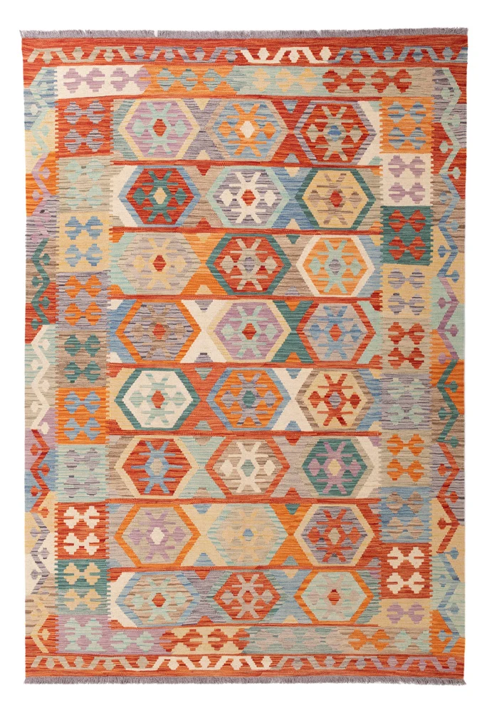 Kelim Maimene Teppich 168x246cm - bunt