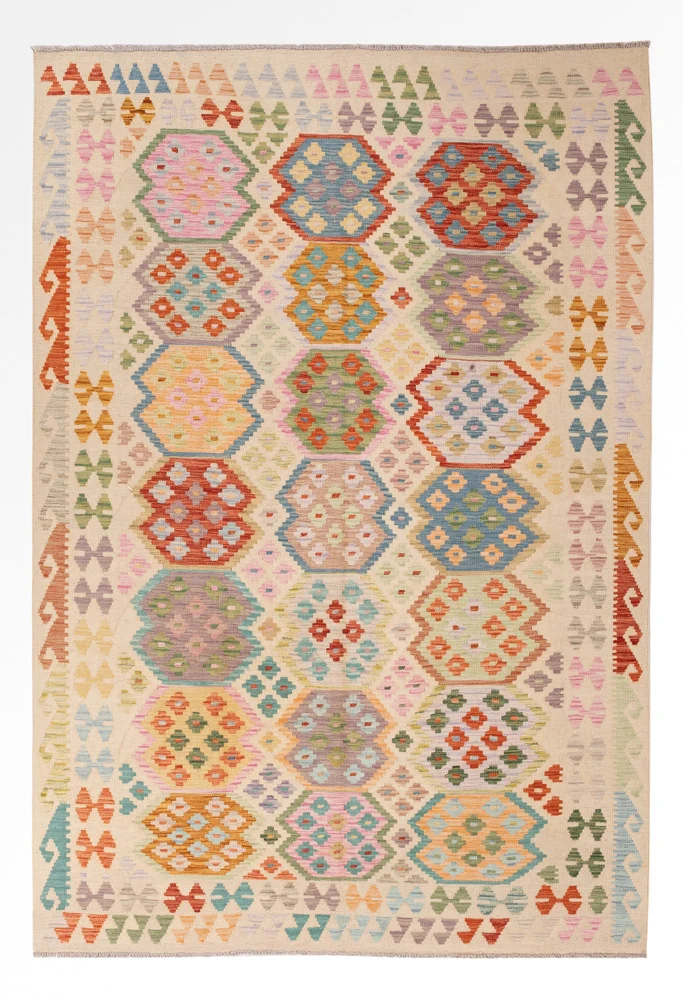 Kelim Maimene Teppich 176x258cm - bunt