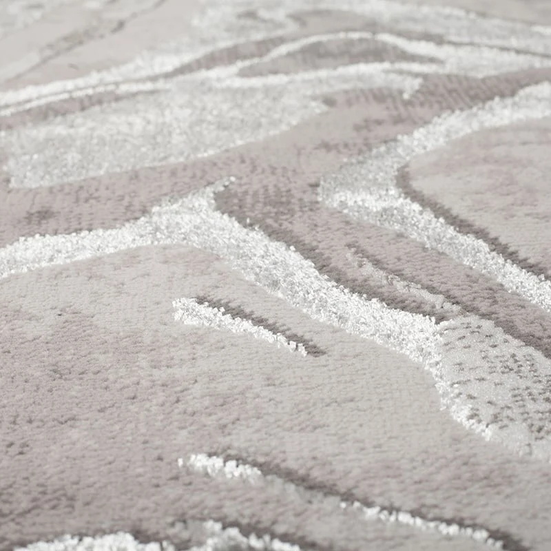 Marmor Teppich - Erio Marbled Grau