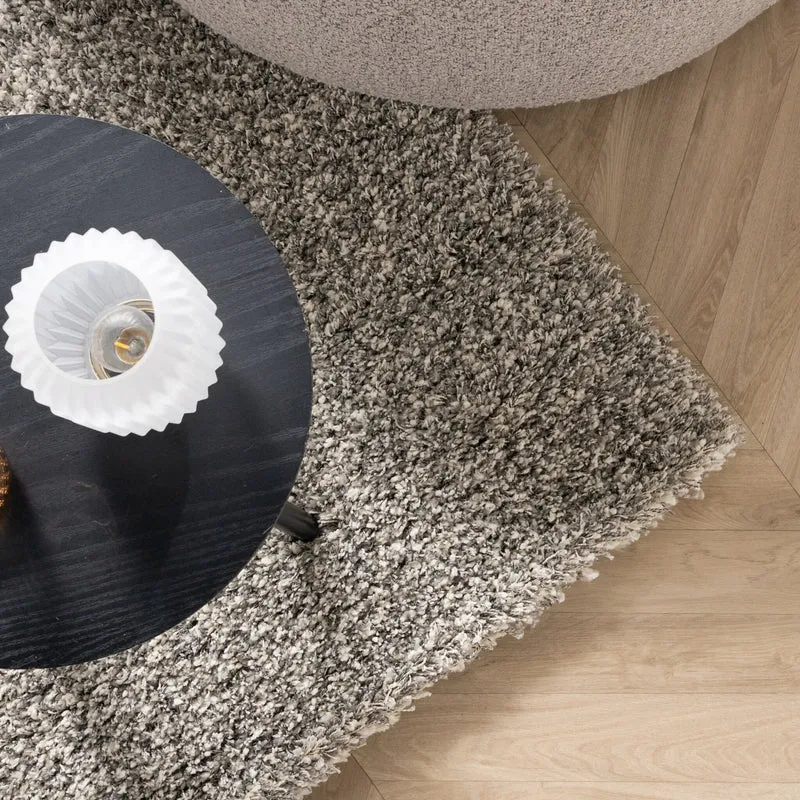 Hochflor Wohnzimmer Teppich - Yves Hellgrau