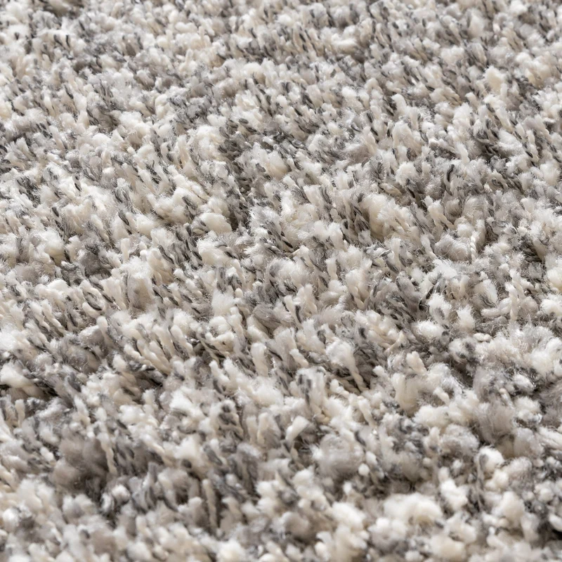 Hochflor Wohnzimmer Teppich - Yves Hellgrau