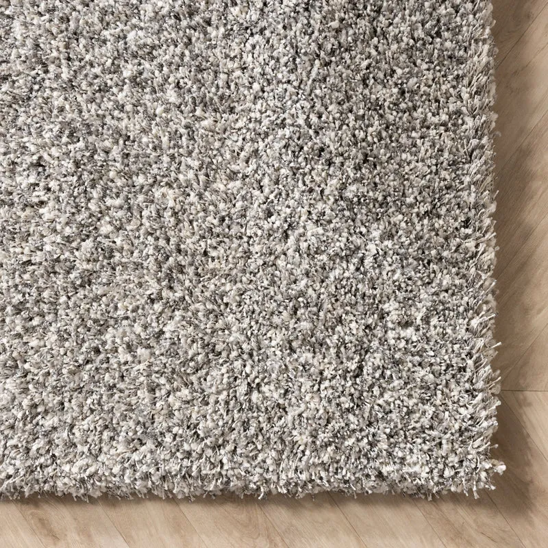 Hochflor Wohnzimmer Teppich - Yves Hellgrau
