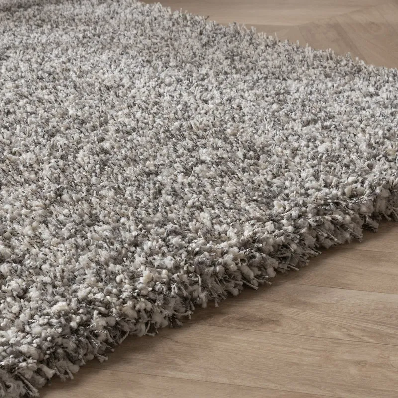 Hochflor Wohnzimmer Teppich - Yves Hellgrau