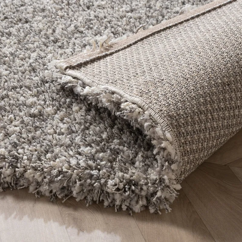 Hochflor Wohnzimmer Teppich - Yves Hellgrau