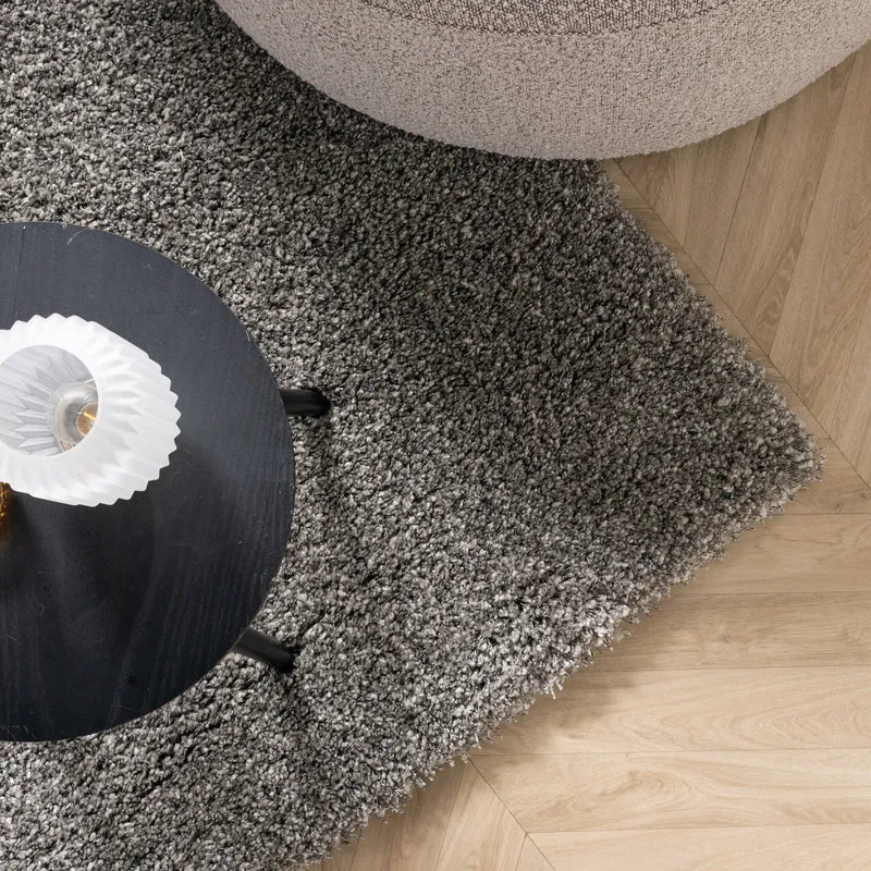 Hochflor Wohnzimmer Teppich - Yves Grau