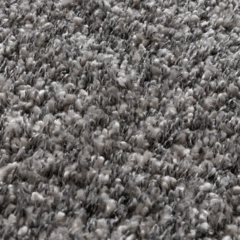 Hochflor Wohnzimmer Teppich - Yves Grau
