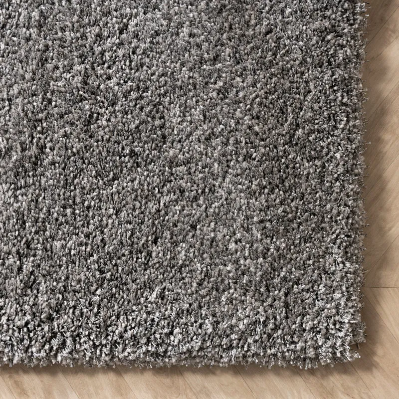 Hochflor Wohnzimmer Teppich - Yves Grau
