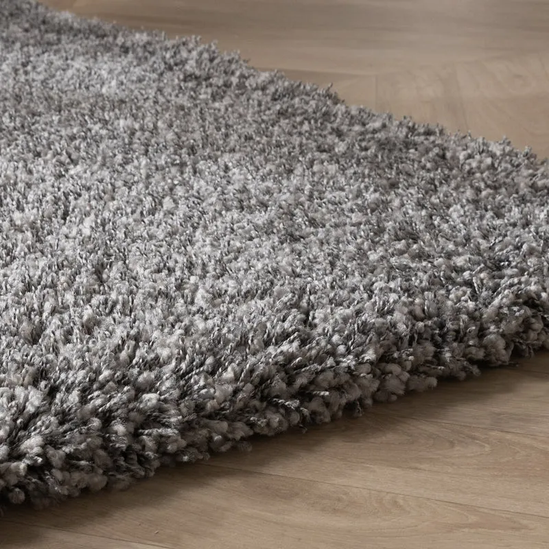 Hochflor Wohnzimmer Teppich - Yves Grau