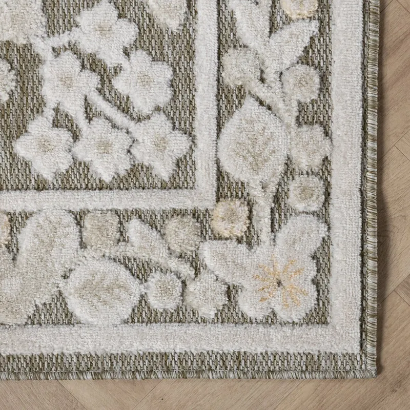 In - & Outdoorteppich - Bloom Oriental Taupe