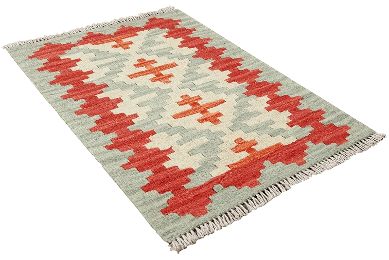 Kelim Gashgai · Handgewebt – Beige, 66x43 cm