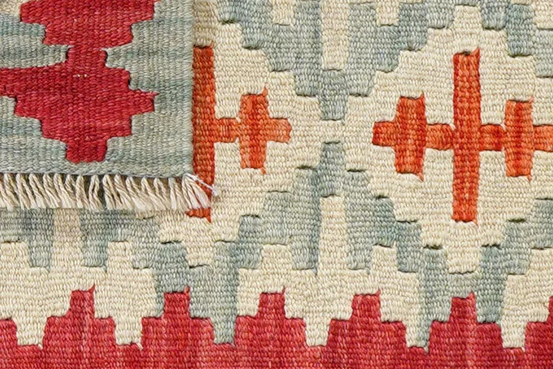 Kelim Gashgai · Handgewebt – Beige, 66x43 cm