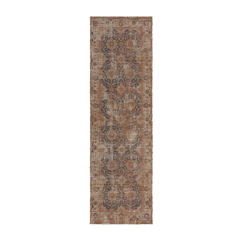 Jute Läufer - Mauro Vintage Braun Blau