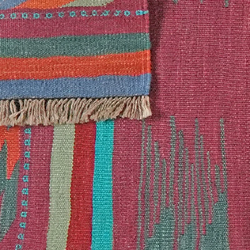 Kelim Gashgai · Handgewebt – Bunt, 212x63 cm