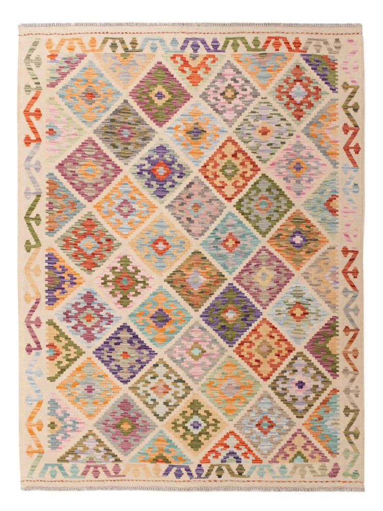 Kelim Maimene Teppich 150x197cm - bunt