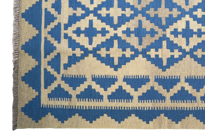 Kelim Gashgai · Handgewebt – Blau, 237x176 cm