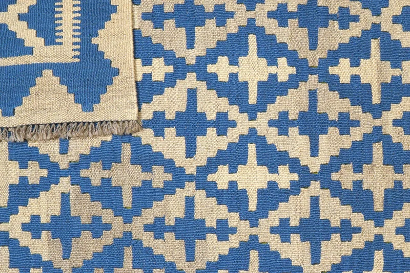 Kelim Gashgai · Handgewebt – Blau, 237x176 cm