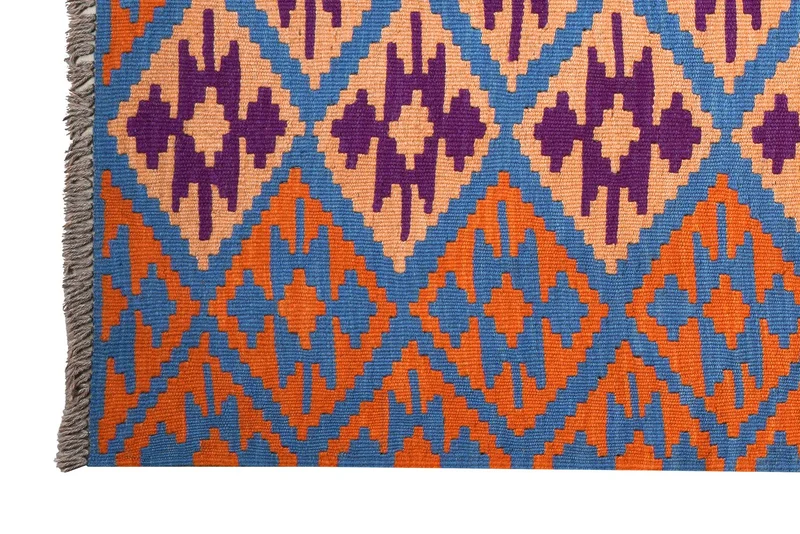 Kelim Gashgai · Handgewebt – Blau, 181x115 cm