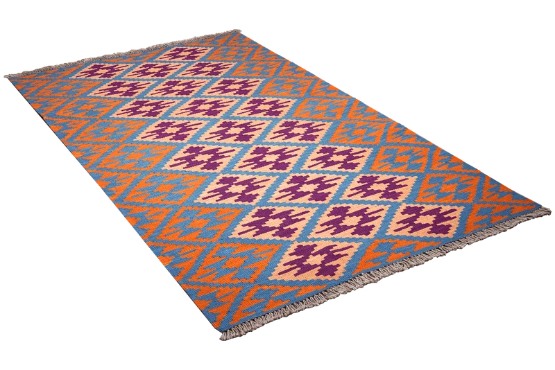 Kelim Gashgai · Handgewebt – Blau, 181x115 cm