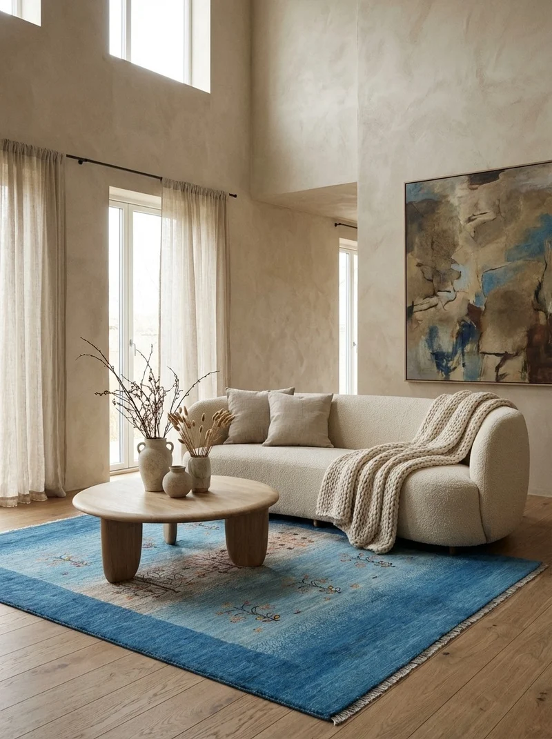 Rizbaf · Handgeknüpft – Blau, 207x156 cm