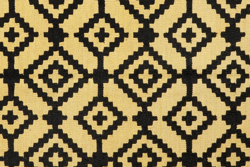 Kelim Gashgai · Handgewebt – Schwarz, 192x157 cm