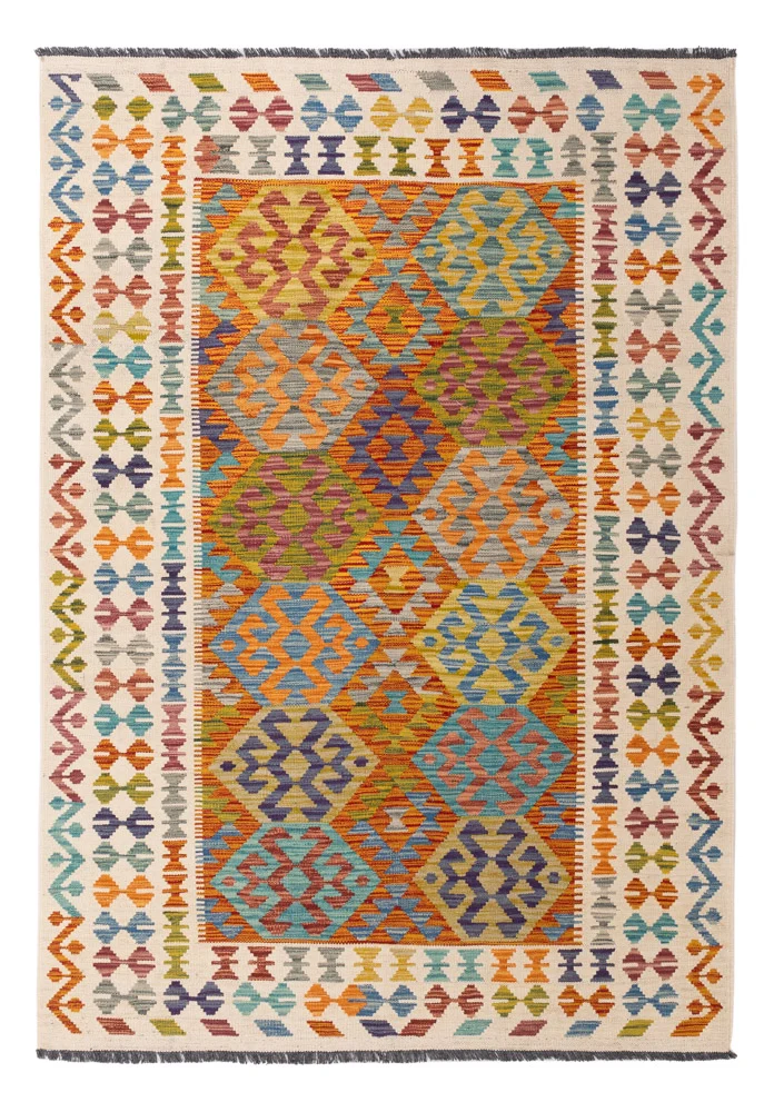Kelim Maimene Teppich 144x200cm - bunt