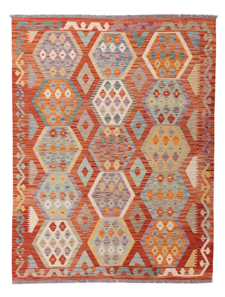 Kelim Maimene Teppich 150x192cm - bunt