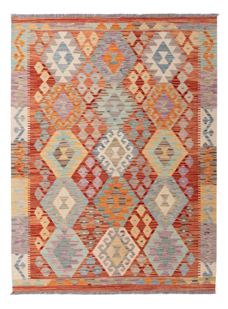 Kelim Maimene Teppich 147x194cm - bunt