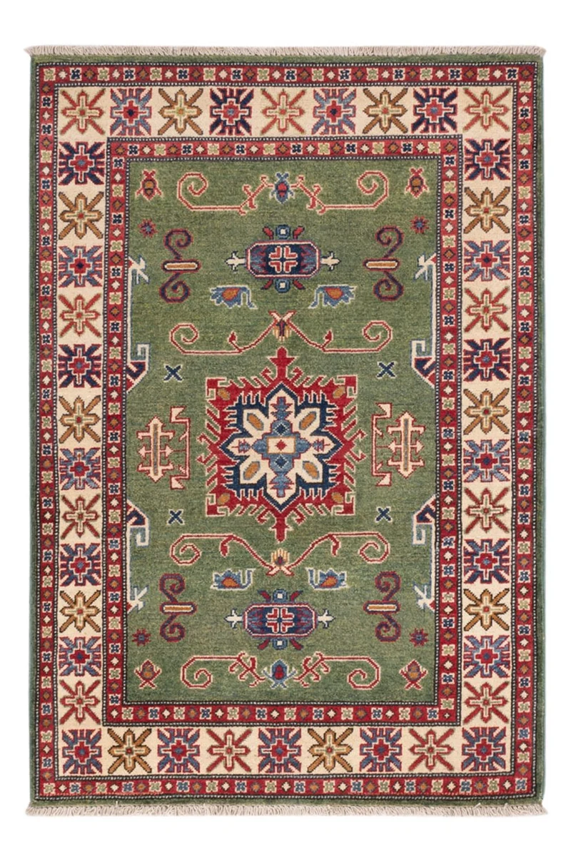 Kazak Teppich 101x150cm - Orientteppich - grün
