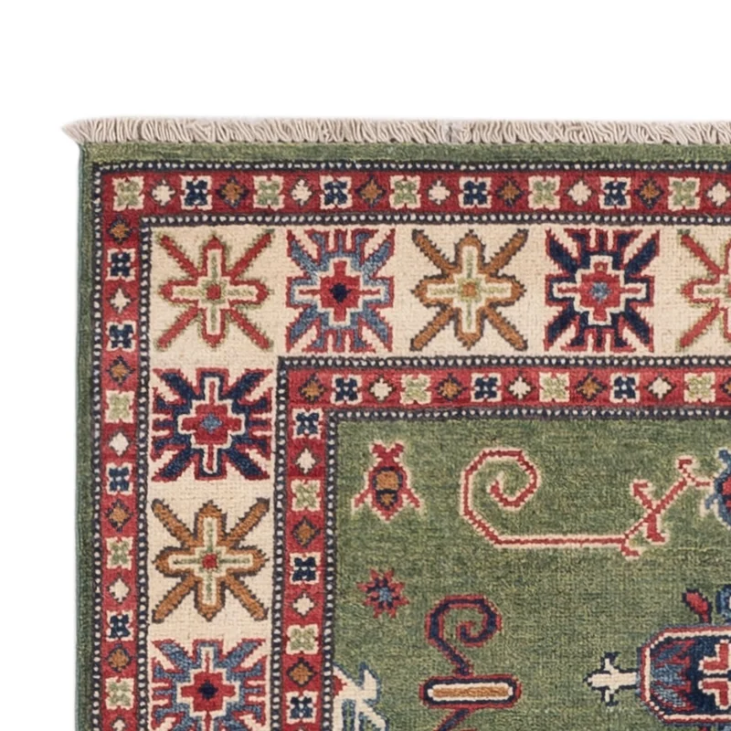 Kazak Teppich 101x150cm - Orientteppich - grün