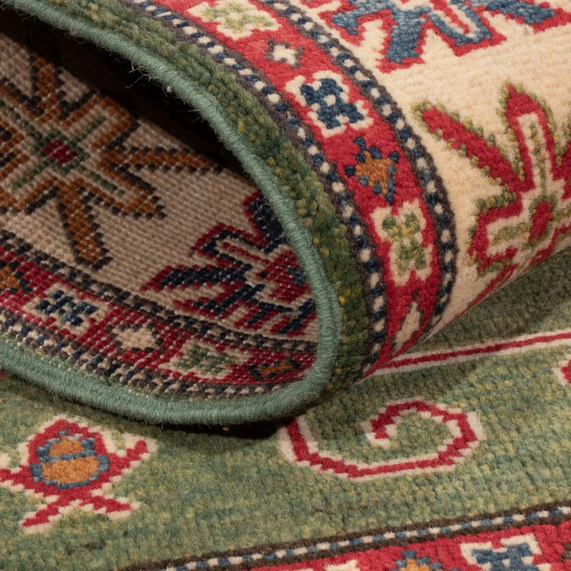 Kazak Teppich 101x150cm - Orientteppich - grün