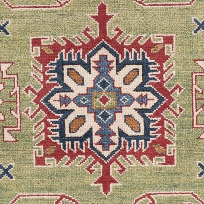 Kazak Teppich 101x150cm - Orientteppich - grün