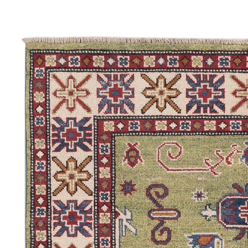 Kazak Teppich 101x150cm - Orientteppich - grün