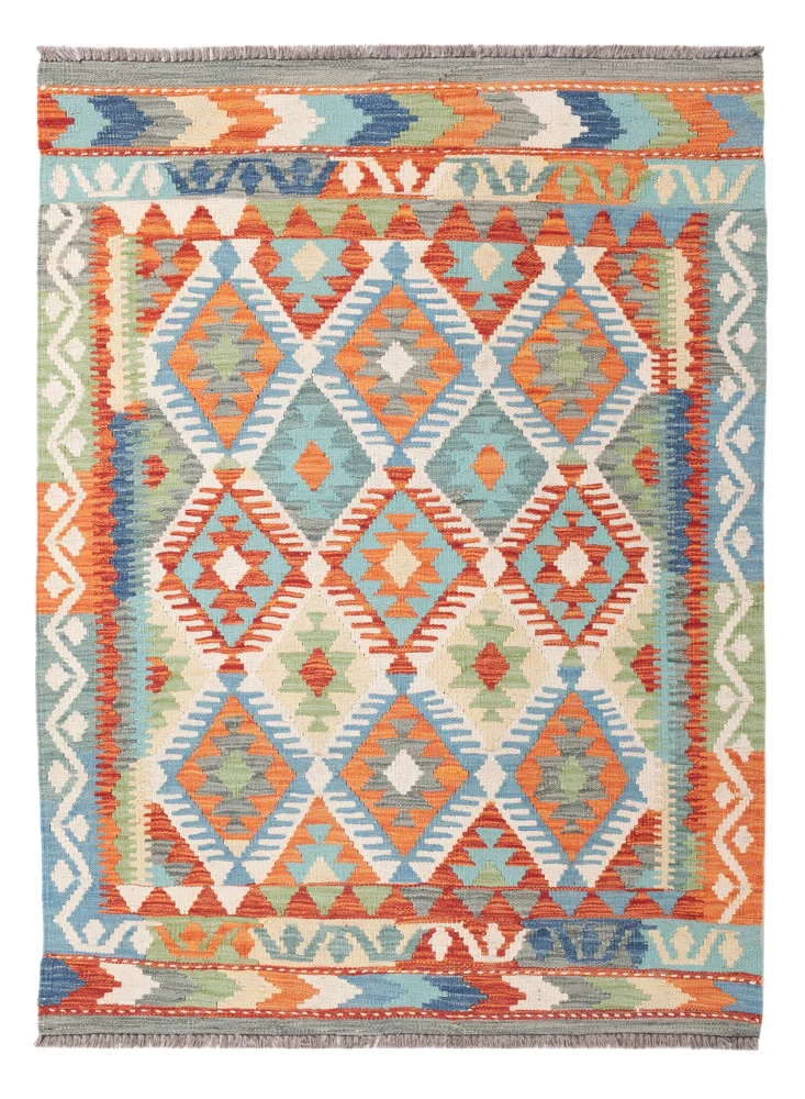 Kelim Maimene Teppich 111x145cm - bunt