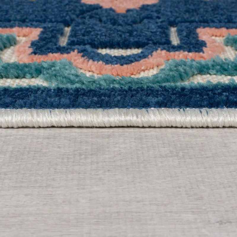 In- & Outdoor Teppich - Batio Floral Blau Grün