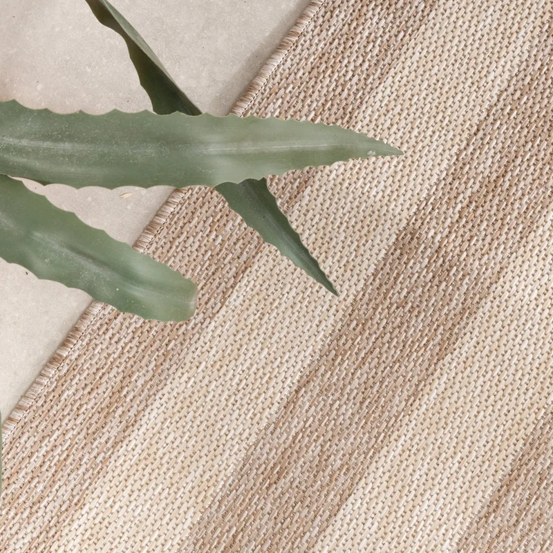 In- & Outdoor Teppich - Sierra Frame Beige Creme