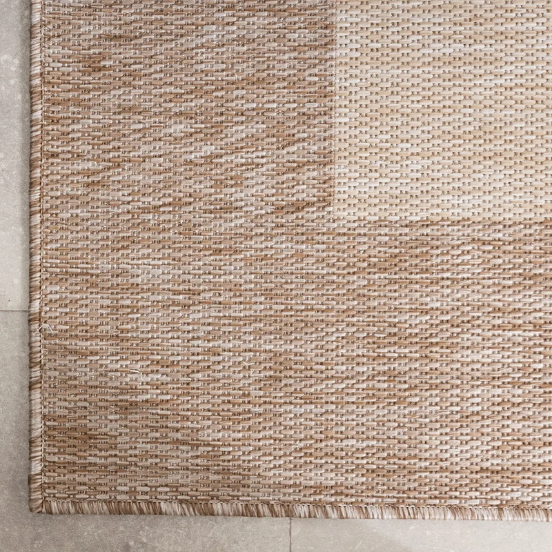 In- & Outdoor Teppich - Sierra Border Creme Beige